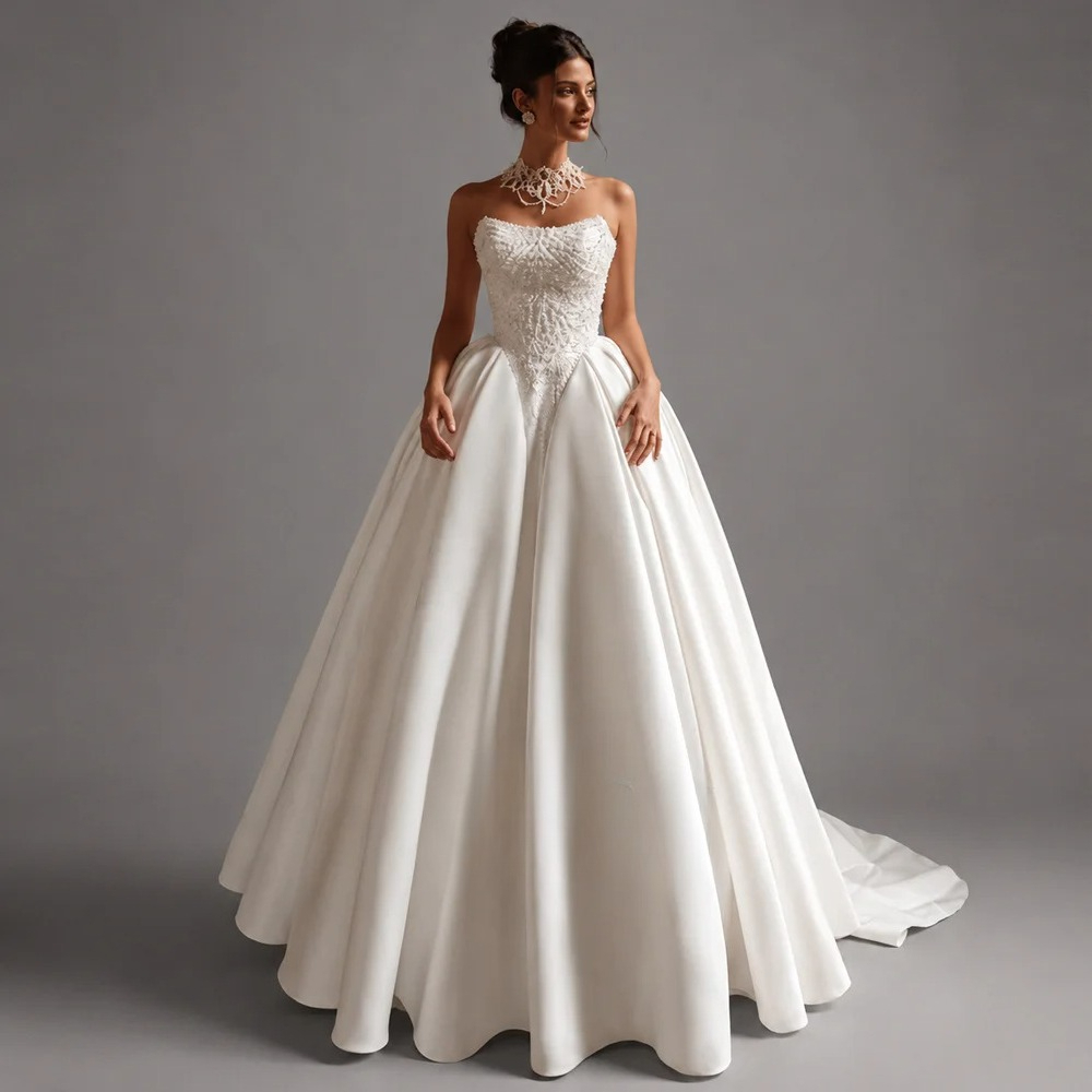 Embroidery Online Designs - Abito da Sposa Elegante Personalizzato in