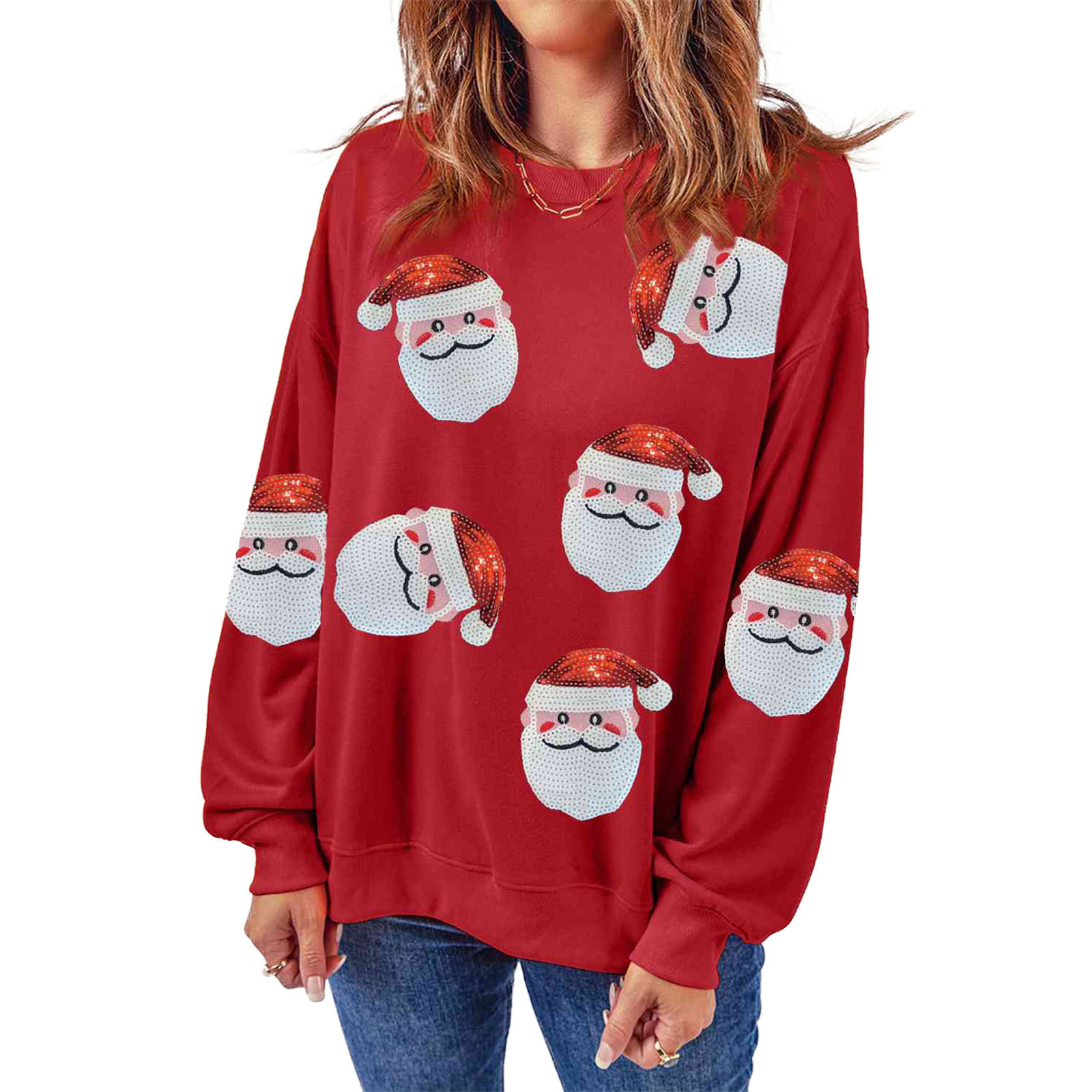 Embroidery Online Designs - Maglione di Natale con Collo Rotondo
