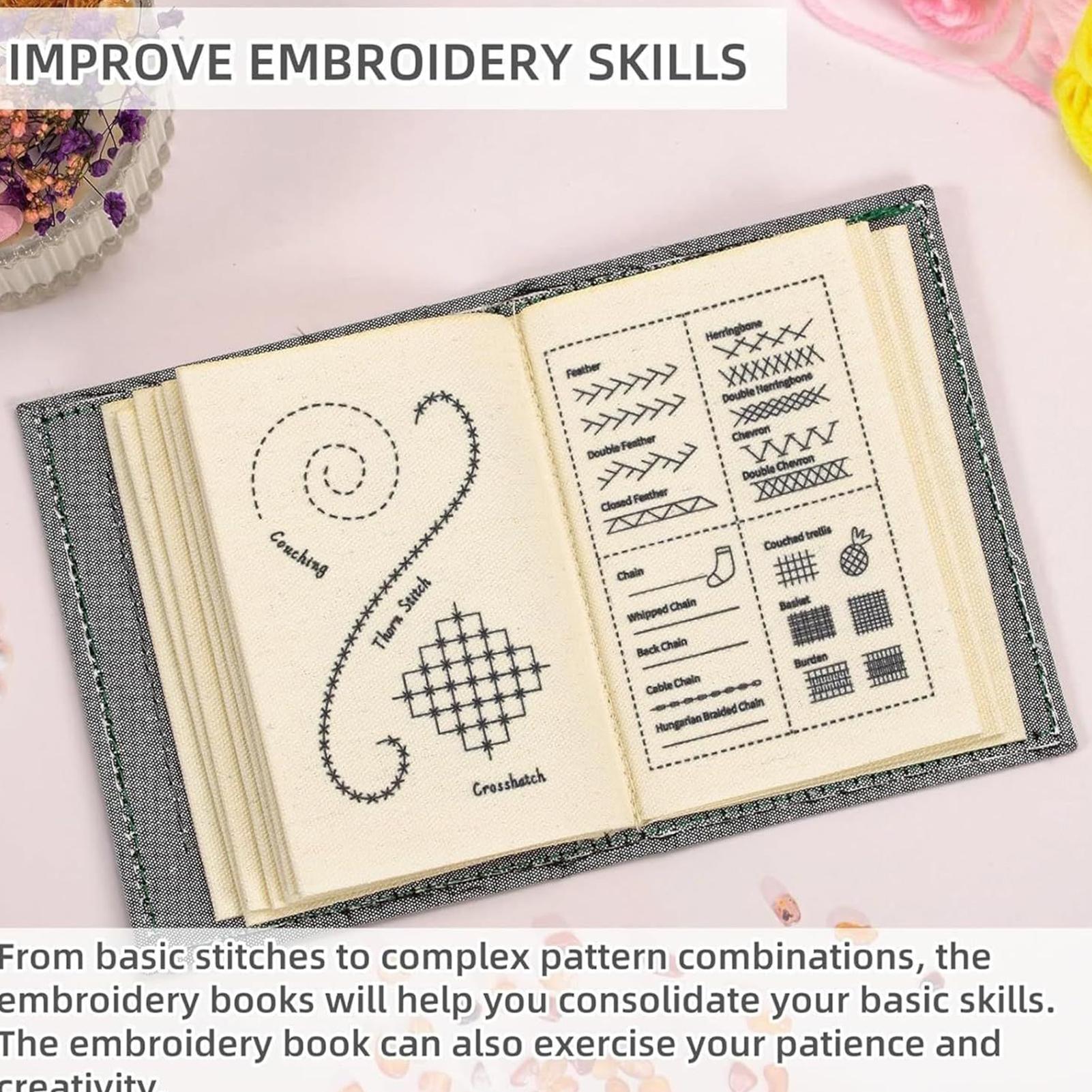 Embroidery Guide Book - Libro creativo dei punti da ricamo