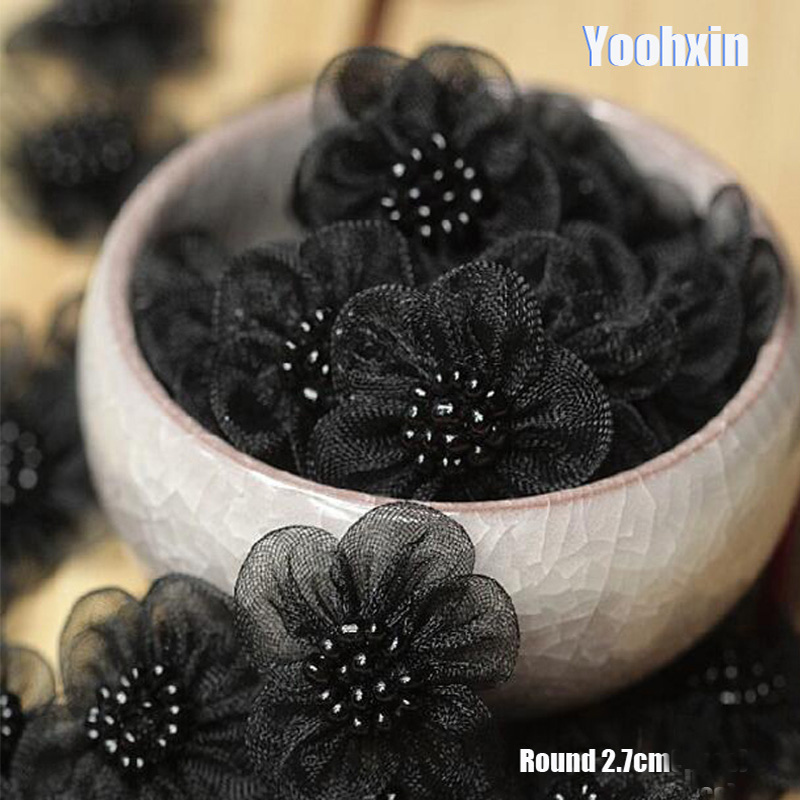 Embroidery On Black Shirt - 3 pz. NOVITÀ Toppe in pizzo