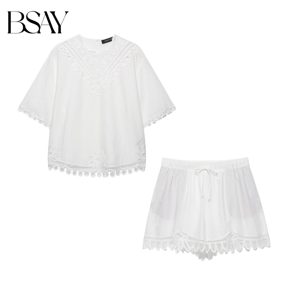 Embroidery Blouse - Completo Estivo da Donna BSAY: Blusa