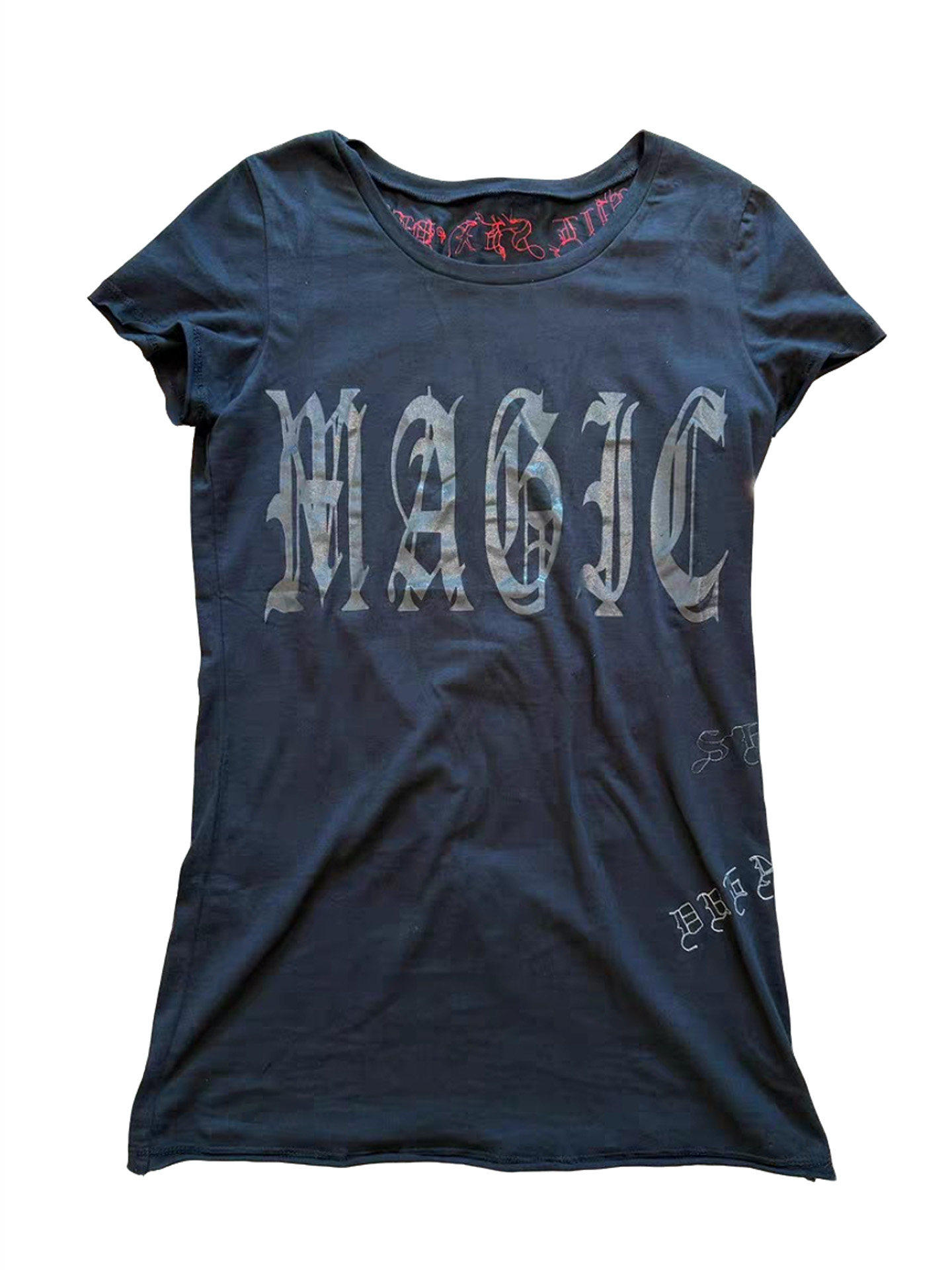 Embroidery Fonts - T-shirt a maniche corte con testo