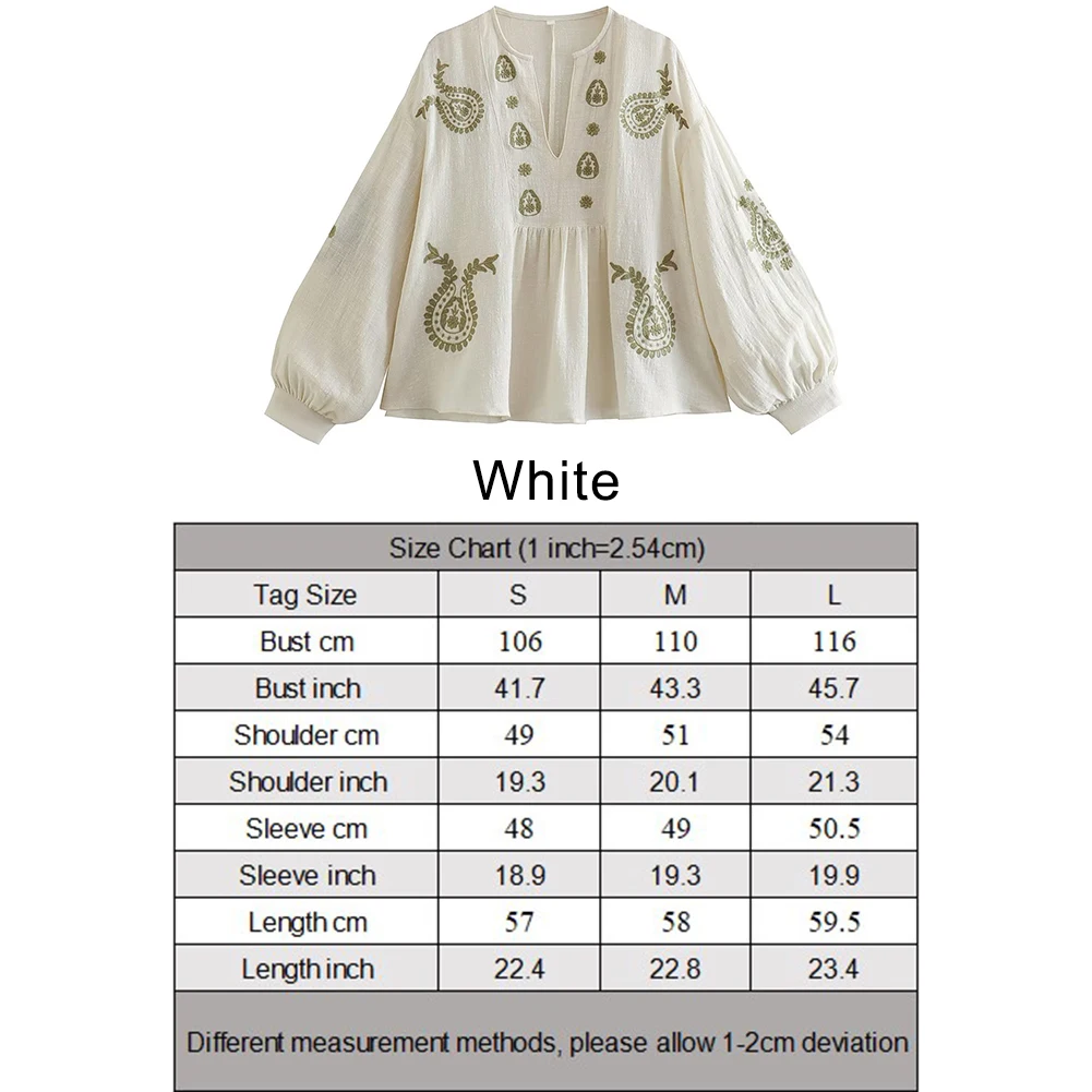 Camicia da donna nuova in coto - Embroidery Blouse recensione e prezzo