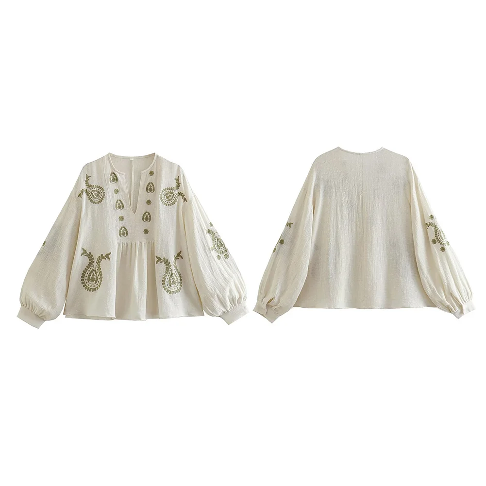 Camicia da donna nuova in coto - Embroidery Blouse recensione e prezzo