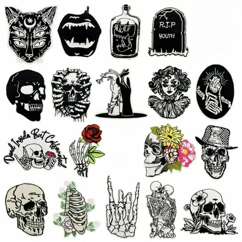 Patch Ricamate Termoadesive e  - Embroidery On Black Shirt recensione e prezzo