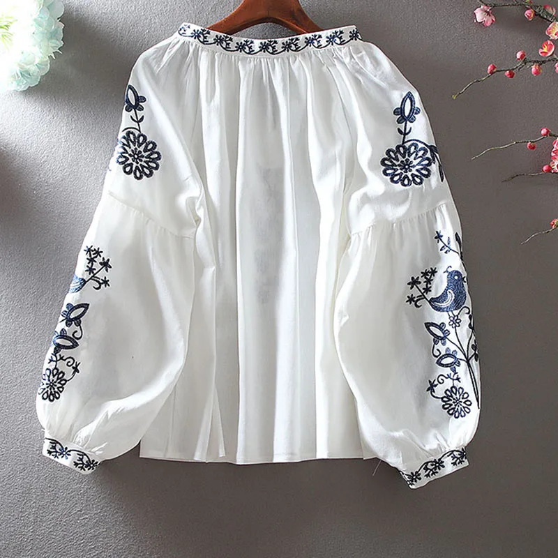 Camicetta da donna retrò 2026, - Embroidery Blouse recensione e prezzo