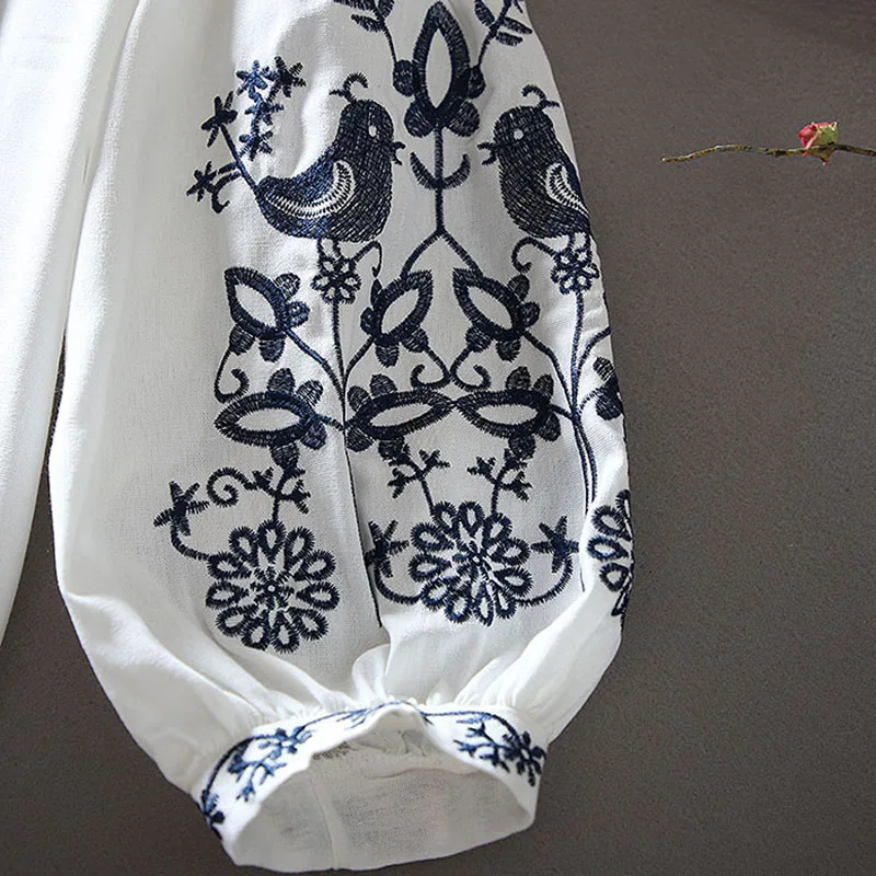 Camicetta da donna retrò 2026, - Embroidery Blouse recensione e prezzo